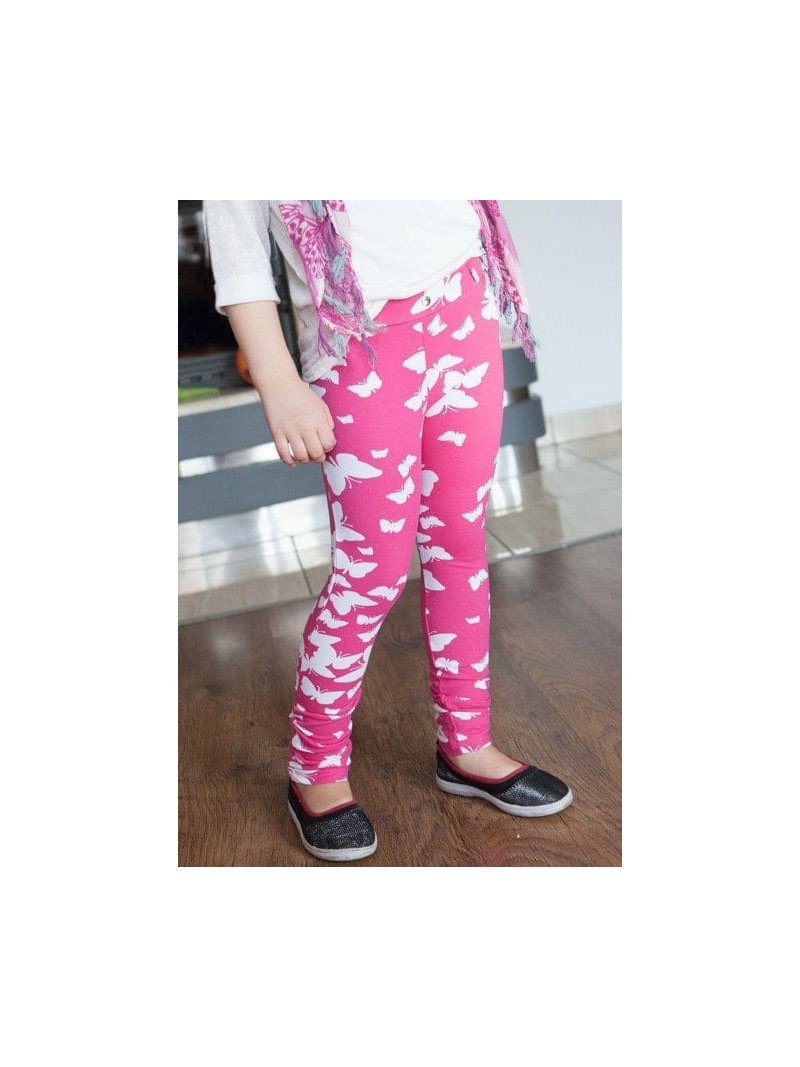 Girls\' pink leggings DZ7011 - Online store - Boutique